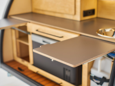 Mesas plegables en la cocina